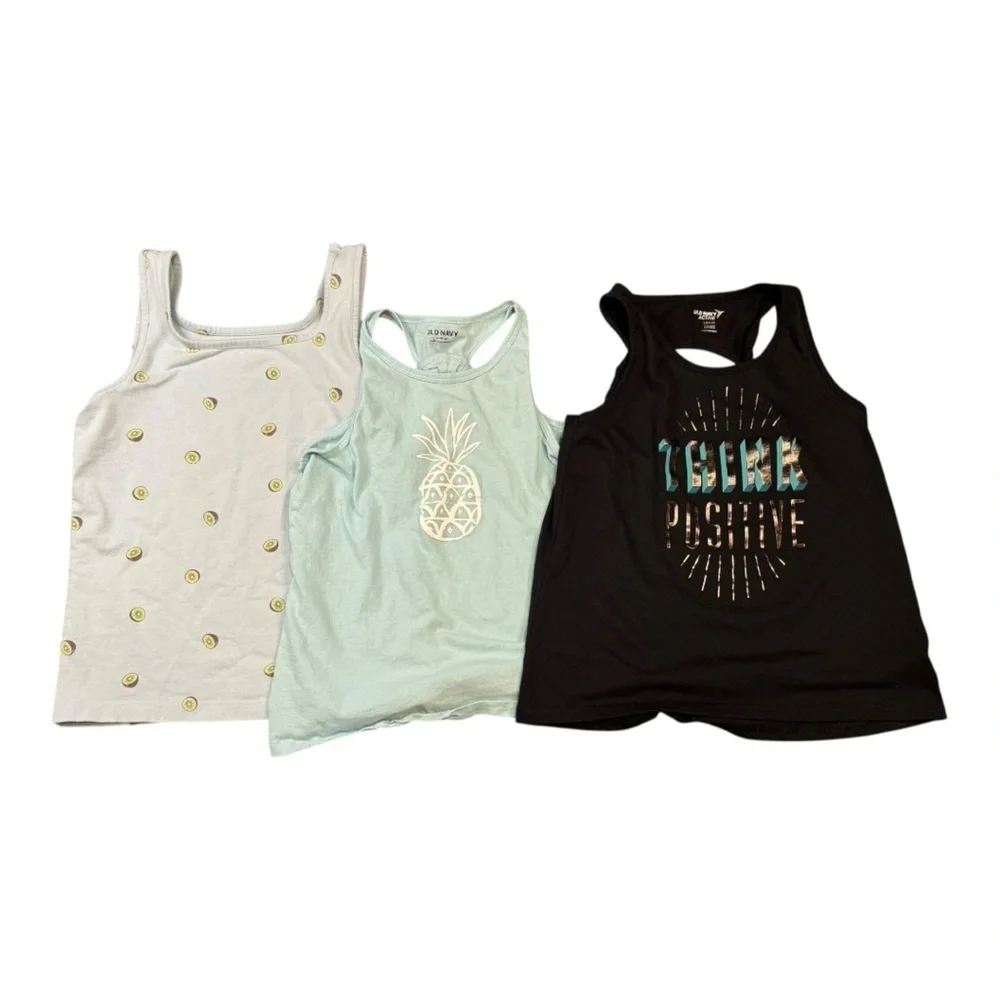 Set of Three Graphic Tank Tops